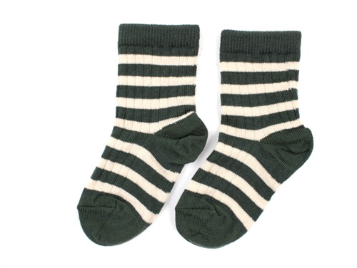 MP socks wool dusty ivy stripes (2-pack)